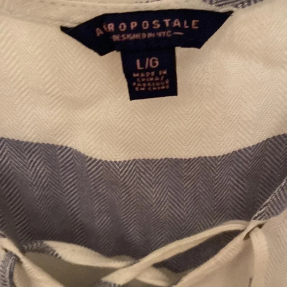 AéRopostale blue and white tank top size large - Picture 2 of 7